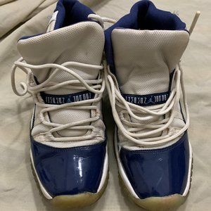 Air Jordan 11 Retro GS 'Win Like '82' 378038-123, White/Blue 4.5Y